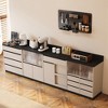 Luck Live 31.49 inch. Grooved transparent glass door, with 6 storage drawers - 2 of 4
