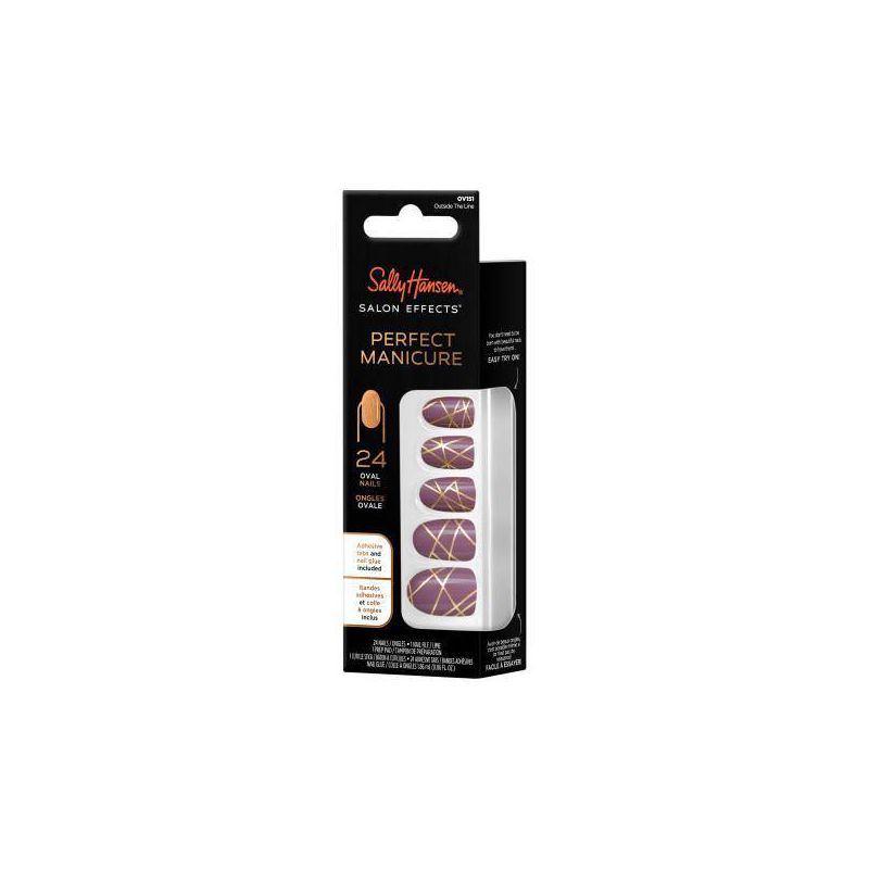 Sally Hansen Salon Effects Perfect Manicure Press on Nails Kit - Oval - Outside the Line - 24ct, 5 of 12