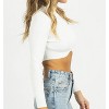 Women's UNDERBUST LONGSLEEVE CROP - OLIVACEOUS - 4 of 4