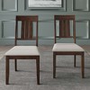 ChaletPosh Wooden Dining Chair With Warm Grey Cover (Set of 2) - 3 of 4
