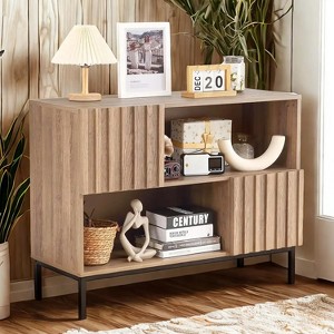 Farmhouse Console Table with Storage Cabinet,Entryway Table with Storage Shelf,Coffee Bar  Furniture - 1 of 4