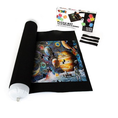 BangShou Tapete para Puzzle Roll Fieltro Puzzles Tapete Puzzle Mat Felt Mat  para 1000/1500/2000 Piezas Puzzles (Negro)