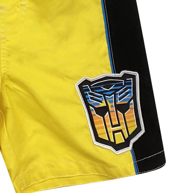 Transformers Bumblebee Rash Guard and Swim Trunks Outfit Set Yellow Little Kid, 4 of 8