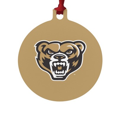 Oakland University Primary Logo Aluminum Holiday Christmas Tree Ornament