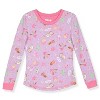 Sleep On It Girls 2-Piece Super Soft Jersey Long Sleeve Snug-Fit Pajama Set - Toddler Pajamas to Girls Pajama Sets - 2 of 4