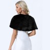INSPIRE CHIC Women's Retro Winter Bridal Wedding Cropped Faux Fur Shawls - 4 of 4