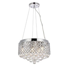 Elegant Lighting Tully 6 lights pendant in chrome - 1 of 4