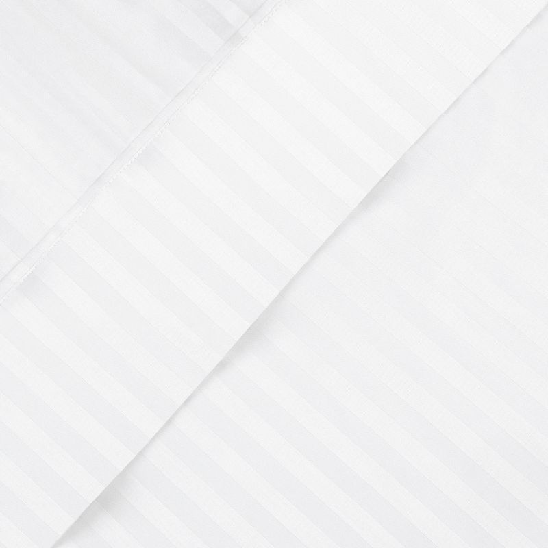 Premium 600-Thread Count Cotton Stripe Deep Pocket Sheet Set by Blue Nile Mills, 3 of 6