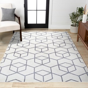 Tumbling Blocks Modern Geometric Area Rug - JONATHAN Y - 1 of 4
