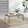 Cali Bay Outdoor Metal Coffee Table - Light Brown - Crosley: UV & Weather-Resistant, Steel Frame Patio Table - 2 of 4