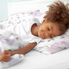 Sweet Jojo Designs Girl Full/Queen Comforter Bedding Set Watercolor Floral Purple Pink and Grey 3pc. - 4 of 4