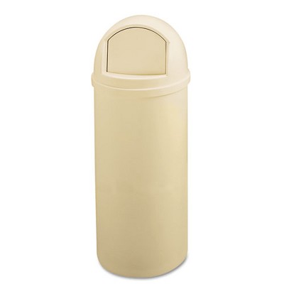 Rubbermaid Commercial Marshal Classic Container, 25 gal, Plastic, Beige