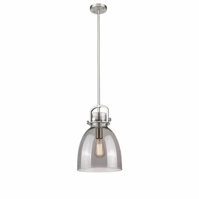 Newton Bell - 1 Light Stem Hung Pendant In Industrial Style-16.75 Inches Tall and 10 Inches Wide