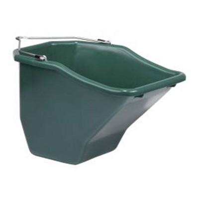 Little Giant Durable Plastic Flat Back Livestock Feed Bucket