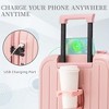 YONWAY Hardside Luggage Sets, 3 pcs Spinner Suitcase, ABS Lightweight Suitcase, 360° Spinner Wheel Luggage, with Cup Holder & USB Port - 4 of 4