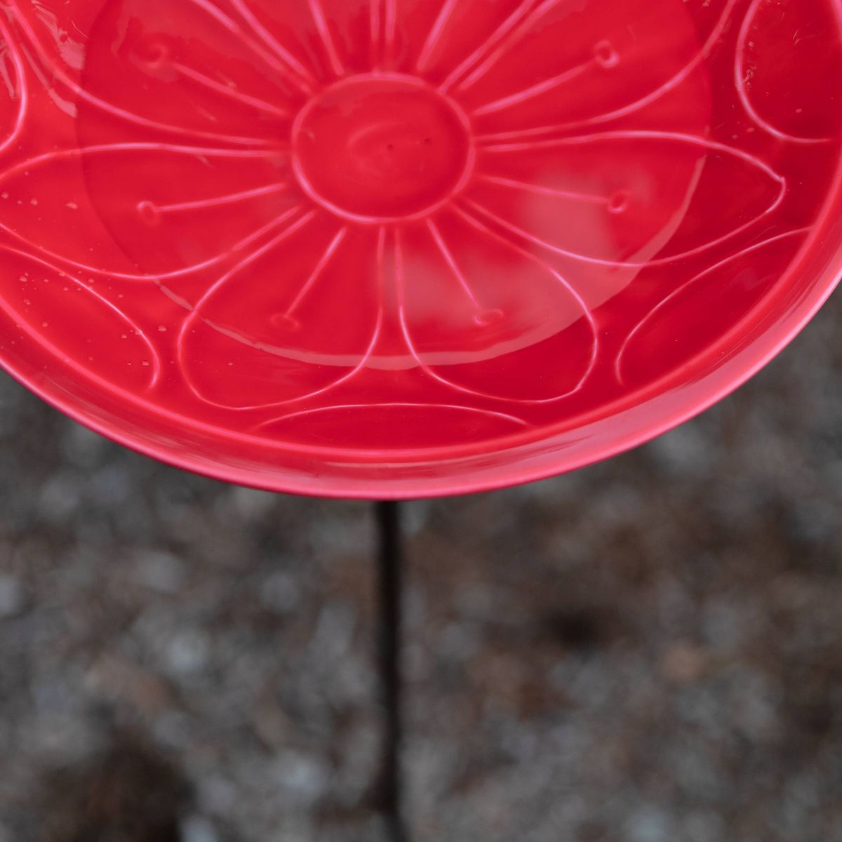 ACHLA Designs 39" Brass Petunia Lolly Bird Bath Pink - thumbnail 3