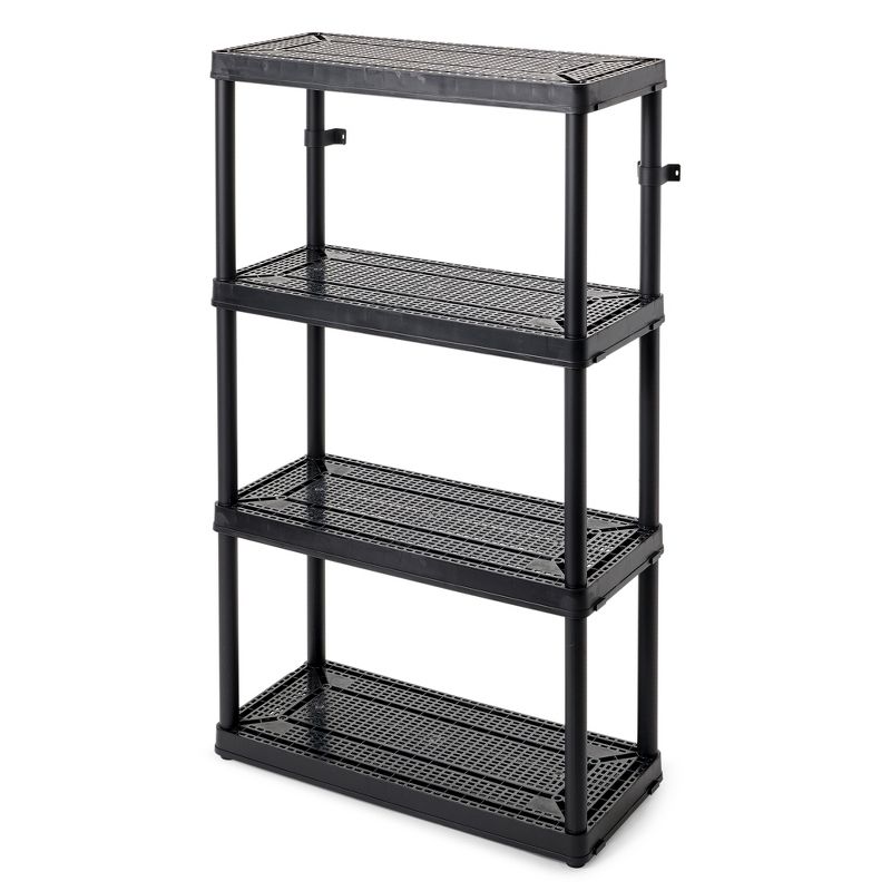 Gracious Living 4 Shelf Fixed Height Ventilated Medium Duty Shelving Unit Organizer System for Home, Garage, Basement, Laundry, 1 of 7