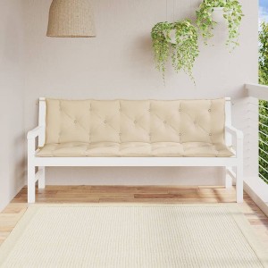 vidaXL Garden Bench Cushions 2 pcs Beige 70.9"x19.7"x2.8" Oxford Fabric - 1 of 4