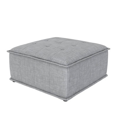 Sybil Modular Ottoman Gray Linen - Room & Joy