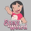 Mens Lilo & Stitch Hi, Stay Weird T Shirt - Athletic Heather - X Large - 2 of 4