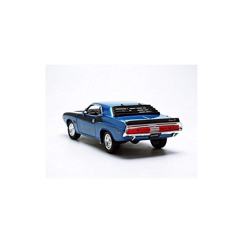 1970 Dodge Challenger T/A Blue Metallic with Black Hood and Black Stripes "NEX Models" 1/24 Diecast Model Car by Welly, 4 of 5