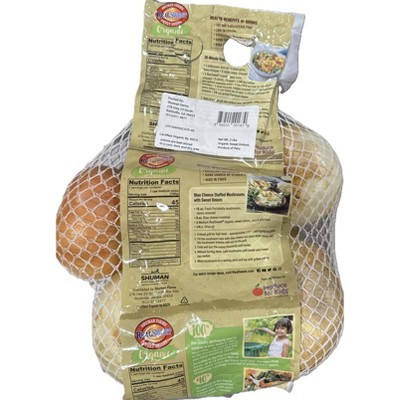 Fresh Organic Vidalia Sweet Onion – 2lbs Bag