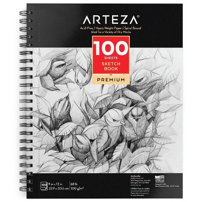 Arteza Sketchbook, 9x12", 100 Sheets of Drawing Paper (ARTZ-8068)