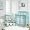 Belatt 4-in-1 Convertible Crib, Wood Baby Bed, Sleigh Design, Turquoise - 2 of 4