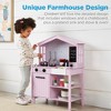Best Choice Products Pretend Play Wooden Farmhouse Kitchen Set w/ Storage, Clicking Knobs, 5 Accessories - 2 of 4