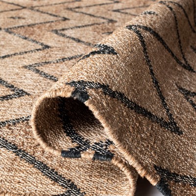 Kilim KLM750 Hand Loomed Area Rug - Natural/Charcoal - 5'x5' - Safavieh.