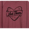 Women's - Instant Message - Let Them Lightweight French Terry Wide Neck Long Sleeve Graphic Shirt - 2 of 4