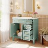Whisen 36 in. Bathroom Storage Cabinet Bathroom Vanity with Resin Sink, Soft Close Doors and 4 Drawers - 2 of 4