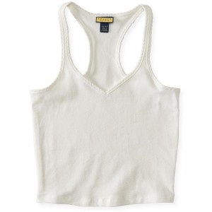 Aeropostale Womens Trimmed V-Neck Cami Tank Top, Off-White, Large - 1 of 1