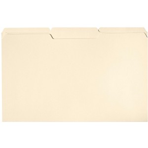 School Smart Manila File Folders, Legal Size, 1/3 Cut Tabs, Pack of 100 - 1 of 4