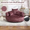 MOONMISS Chenille High-Density Foam Soft Bean bag Chair with 3 Pillows and Wide Backrest - 2 of 4