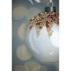 Tramull Set of 6 Glass Christmas Ball Ornaments, 3.9" Glitter Hanging Decor for Holiday Tree & Party Decorations - 4 of 4