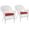 HomeStock Zen Zone Chair Set of 2, Durable Resin Wicker, Weather-Resistant with Cushions - 3 of 4