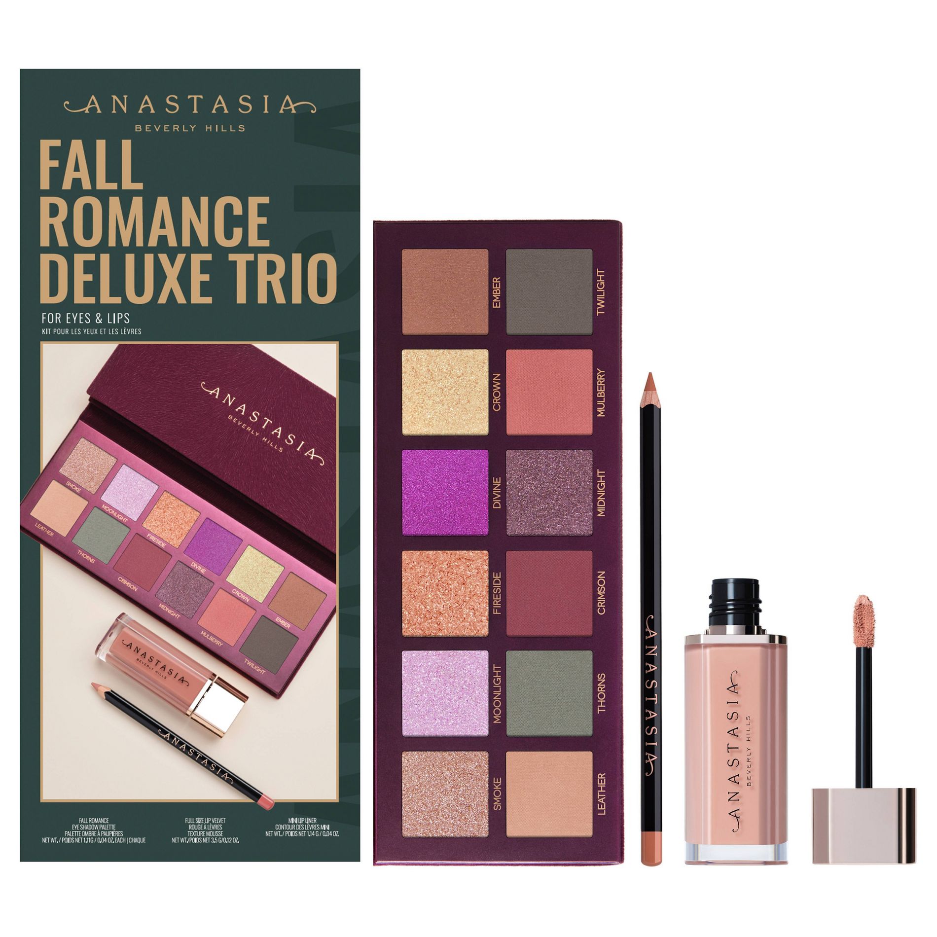 Anastasia Beverly Hills Fall Romance Deluxe Trio Cosmetics Kit - 3ct/0.64oz - Ulta Beauty