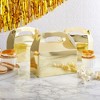 Juvale 24-Pack Treat Boxes - Candy Gable Boxes for Party Favors, Birthday, Wedding, Baby Shower (Gold, 6.2x3.5x3.6 In) - 2 of 4