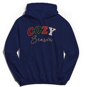 Rerun Island Men's Christmas Cozy Season Long Sleeve Graphic Cotton Hoodie - 1 of 1