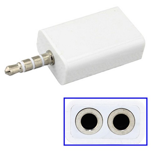 4xem 3 5mm Mini Jack Headphone Splitter For Iphone Ipod Audio Devices 2 X Mini Phone Female Stereo Audio 1 X Mini Phone Male Stereo Audio White Target