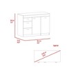 Kitchen Island with Three Drawers and Two Internal Shelves - 4 of 4