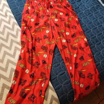 Dc Comics Men's The Flash Comic Allover Print Loungewear Pajama Pants (sm)  Red : Target