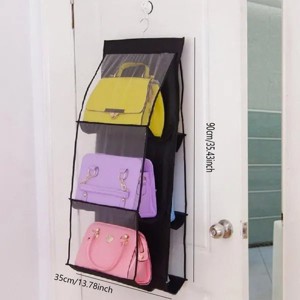 1pc Double-sided Bag Hanging Hanger, Bag Hanging Organizer, Bag Collection Storage Holder 20lbs(MAX) - 1 of 4