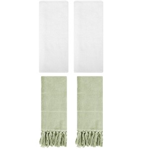 REGALWOVEN 4 Pcs Cotton Bathroom Hand Towels - 1 of 4