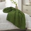 Chenille Knit Throw Blanket ，Soft Checkered Texture for Sofa, Bed, and Living Room-Amelie Home - 2 of 4