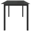 vidaXL Garden Table Black Aluminum, Glass Compact Durable Garden Table - 2 of 4