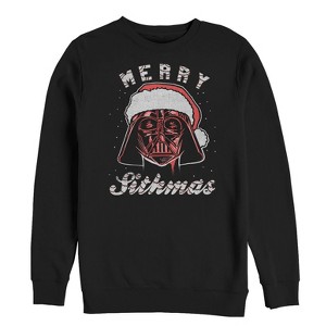 Men's Star Wars Christmas Santa Vader Sithmas Sweatshirt - 1 of 3