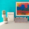 Mela Artisans 3-Slot Wooden Desk Organizer, Work Desk, Bathroom, Cutlery Caddy, Pencil Caddy, Office Supplies Organizer, Grey Over Natural/Black - 3 of 4