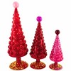 Cody Foster 16.0 Inch Midcentury Modern Hobnail Tree Set Valentine's Day, Varying Heights: 16.0, 12.5, 9.75 Inches Tree Sculptures - 3 of 4